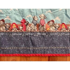 Vintage Dalmation Fire hydrant blue baby blanket